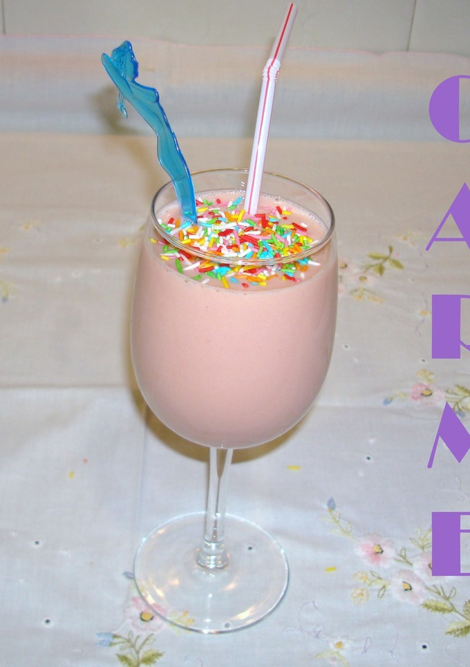 Una foto de Batido de cerezas con yogur