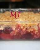 Apple cherry crumble (Manzanas y cerezas crumble)