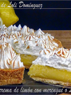 Una foto de Tarta de crema de limón con merengue o Lemon Pie