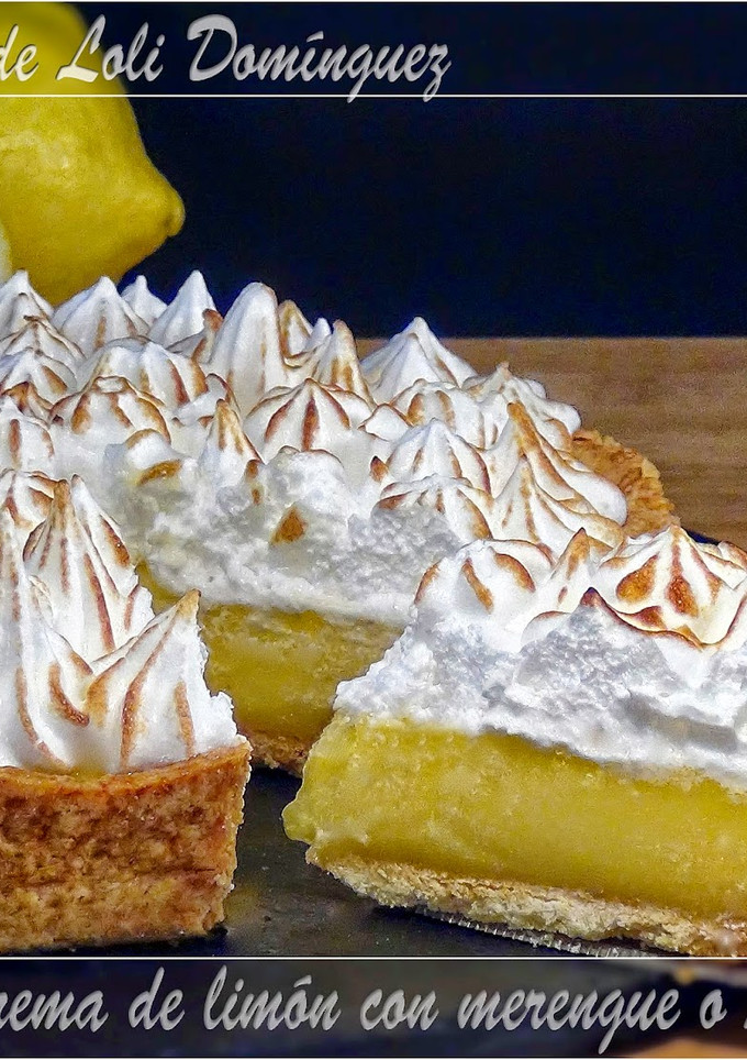 Una foto de Tarta de crema de limón con merengue o Lemon Pie