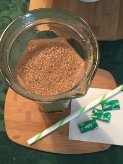 Una foto de Batido saludable de menta y chocolate