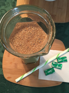 Una foto de Batido saludable de menta y chocolate