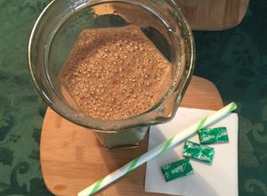 Una foto de Batido saludable de menta y chocolate