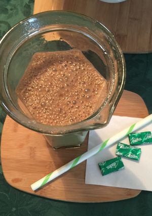 Una foto de Batido saludable de menta y chocolate