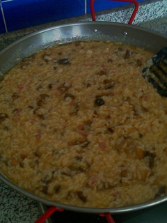 Una foto de Arroz cremoso con setas y foie