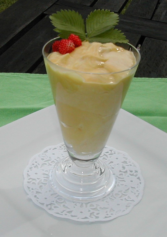 Una foto de Crema de melocotón 