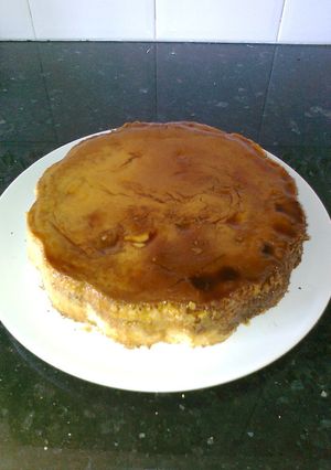 Una foto de Pastel flan de coco