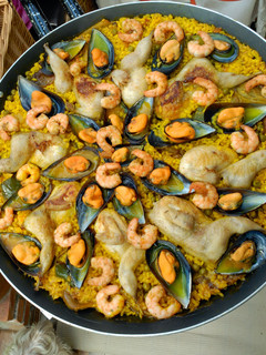 Una foto de Arroz tierra, mar y aire