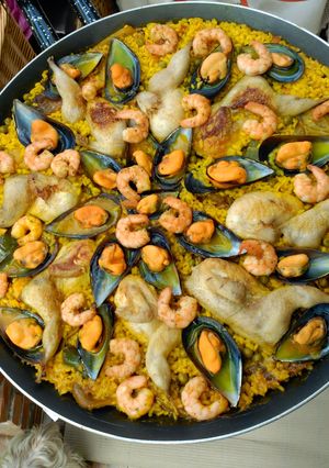 Una foto de Arroz tierra, mar y aire