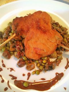 Una foto de Chuletas o costillas de cordero a la milanesa