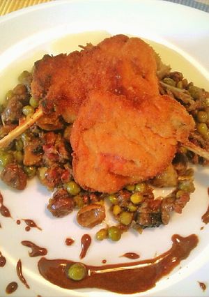 Una foto de Chuletas o costillas de cordero a la milanesa