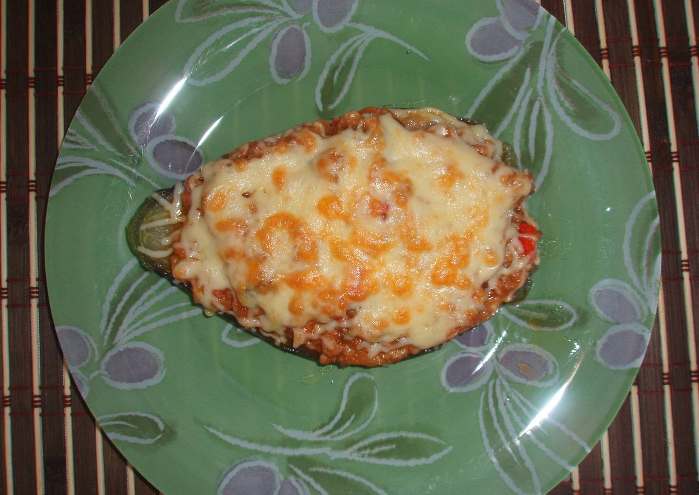 Berenjenas rellenas de carne y bacon<br />