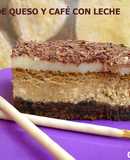 Tarta de queso y café con leche
