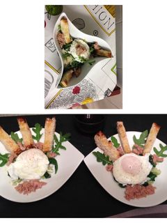 Una foto de Huevos escalfados con toque especial
