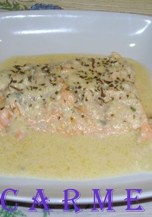 Una foto de Salmón a la sidra (Carme)