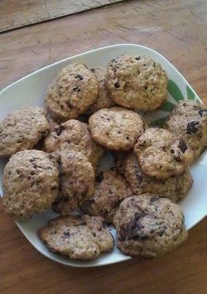 Una foto de Galletas con trocitos de chocolate y harina integral