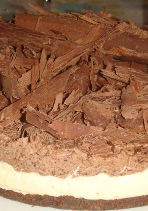 Una foto de Mousse Cake de dos chocolates