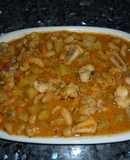 Guiso de fabes con rape