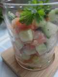 Tártaro de salmón ahumado con pepino
