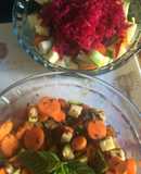 Ensalada colorida con variaciones