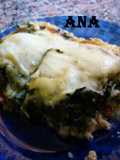 Lasaña de pescado rellena de acelgas