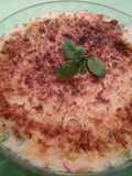 Pastel de arroz con gambas y cangrejo 
