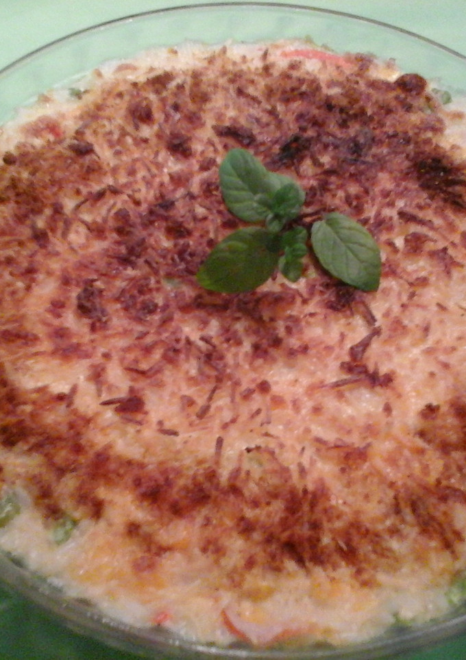 Una foto de Pastel de arroz con gambas y cangrejo 