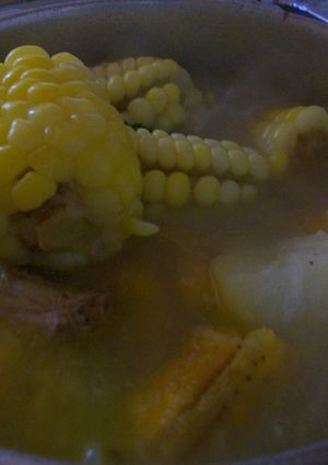 Una foto de Sancocho casero colombiano
