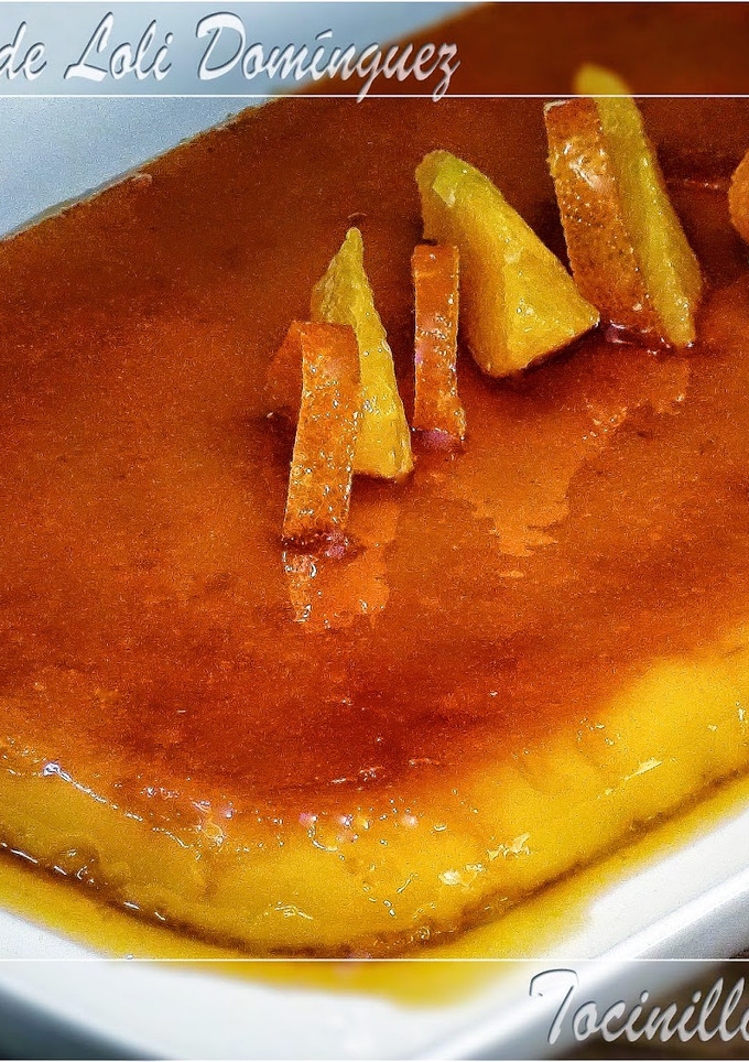 Una foto de Tocinillo de cielo al aroma de naranja