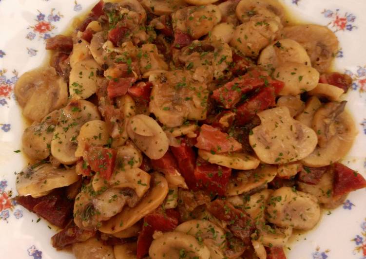 Champiñón al microondas