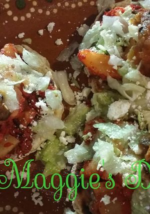 Una foto de Sopes de chorizo con papa