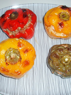 Una foto de Pimientos rellenos de carne y bacon