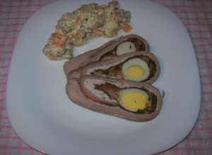 Una foto de Matambre arrollado muy sencillo