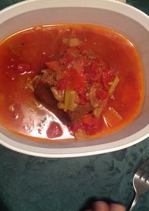 Una foto de Bola de carne de res en olla rápida