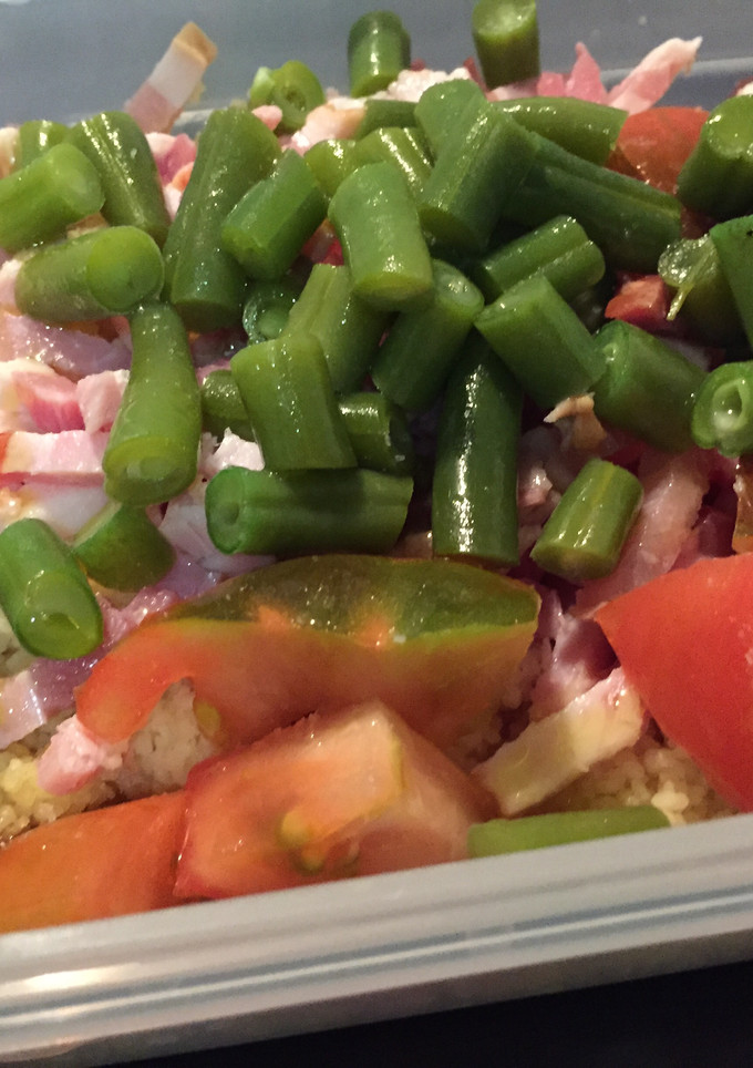 Una foto de Ensalada de couscous y judías verdes