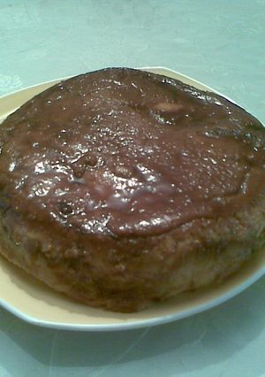 Una foto de Budín de pan colombiano