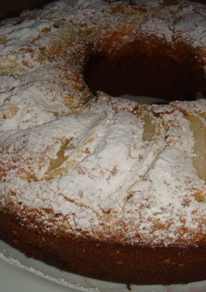 Una foto de Torta de manzanas y chocolate