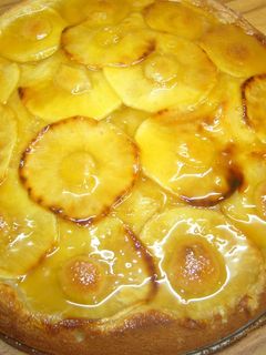 Una foto de Bizcocho de manzanas amarillas