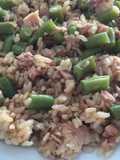 Arroz integral con judías verdes