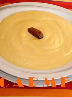Una foto de Crema fria de zanahoria y calabacín