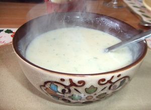 Una foto de Sopa stracciatella