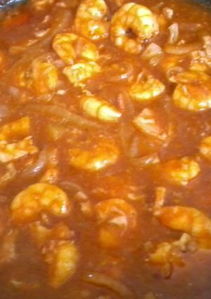 Una foto de Camarones a la diabla
