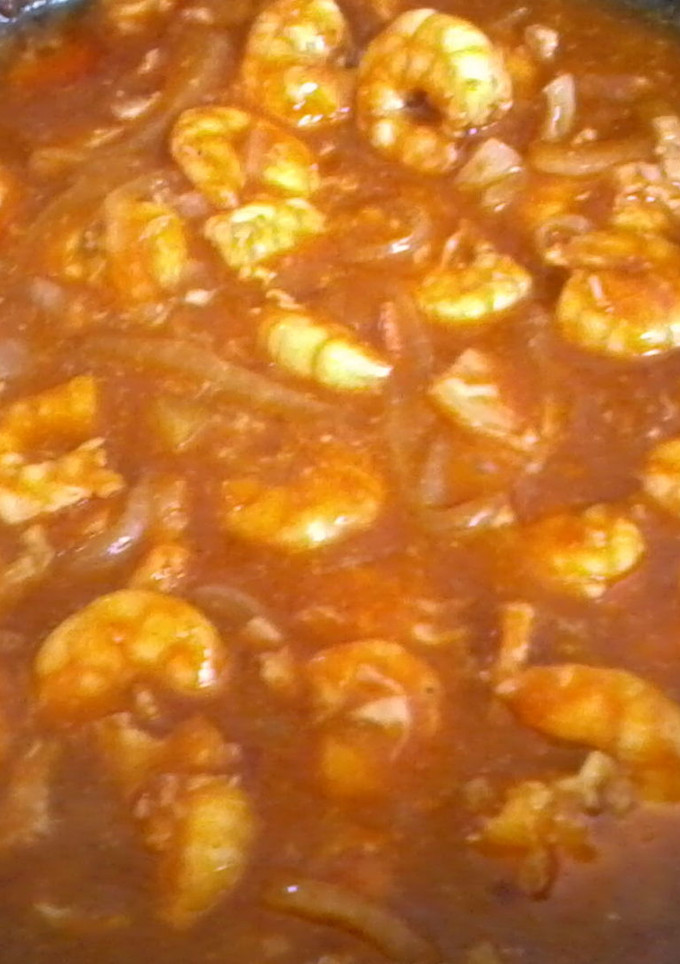Una foto de Camarones a la diabla
