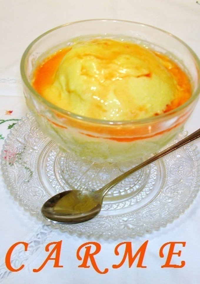 Una foto de Mousse helado de mango