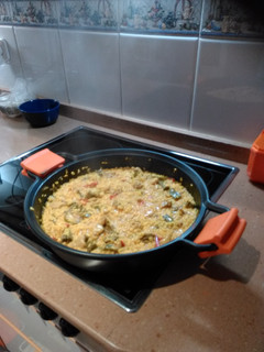 Una foto de Arroz campero con pollo