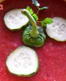 Salmorejo de hortalizas y fruta