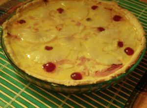 Una foto de Tarta de jamón, queso y ananá