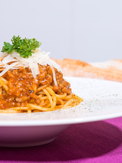 Una foto de Espaguetis en salsa boloñesa