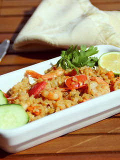 Una foto de Arroz frito con gambas thai (Khao Pad Koong)