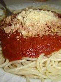 Una foto de Espagueti con salsa de tomate